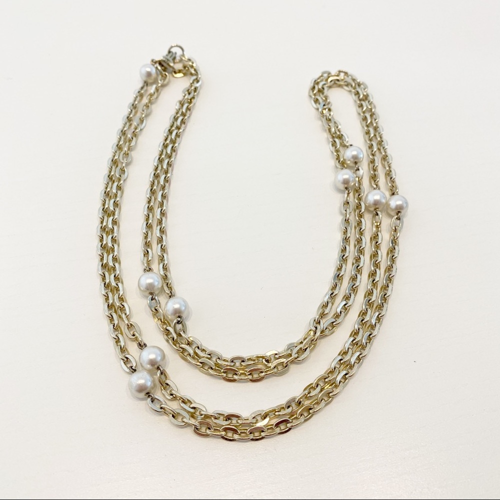 Faux-Pearl and Silver-Tone Necklace